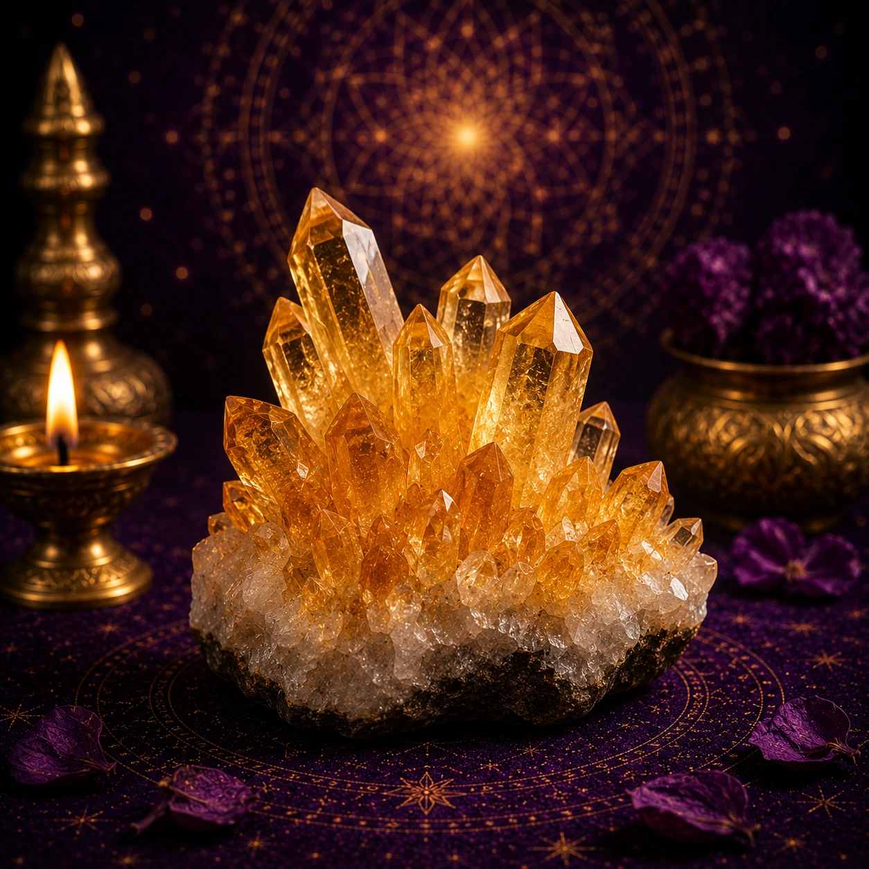 Citrine Crystal Cluster
